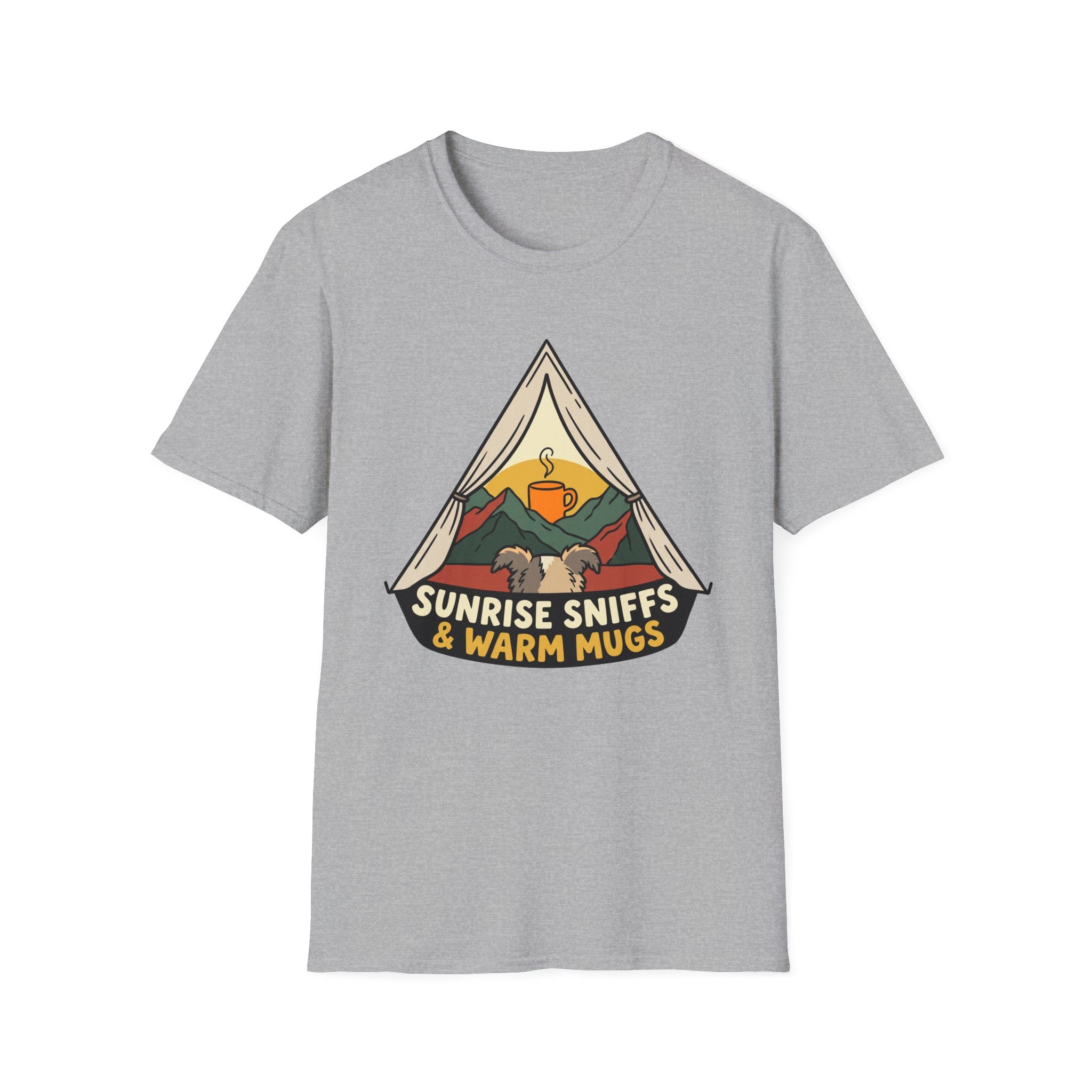 Sunrise Sniffs & Warm Mugs Unisex Tee