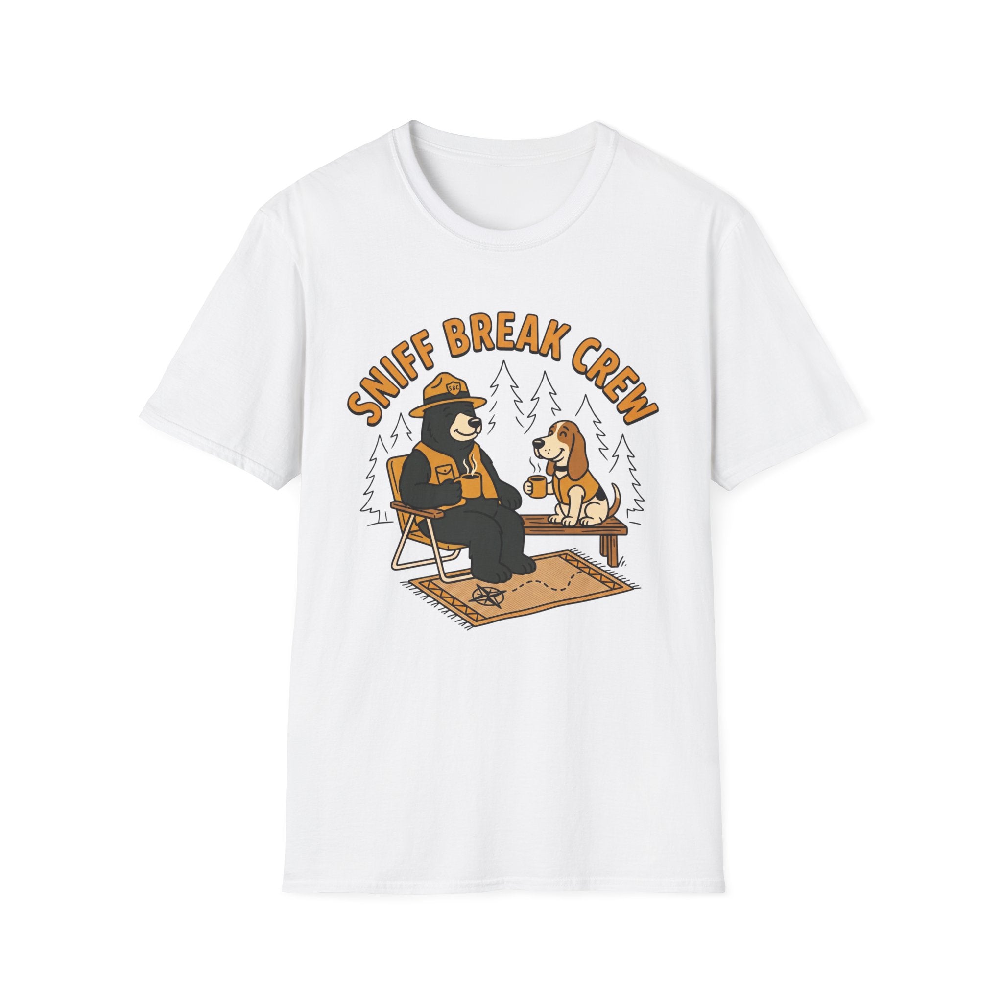 Bear & Dog Sniff Break Crew Unisex Tee