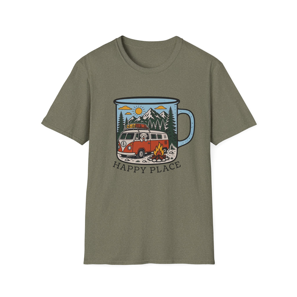 Happy Place Camp Mug Unisex Tee