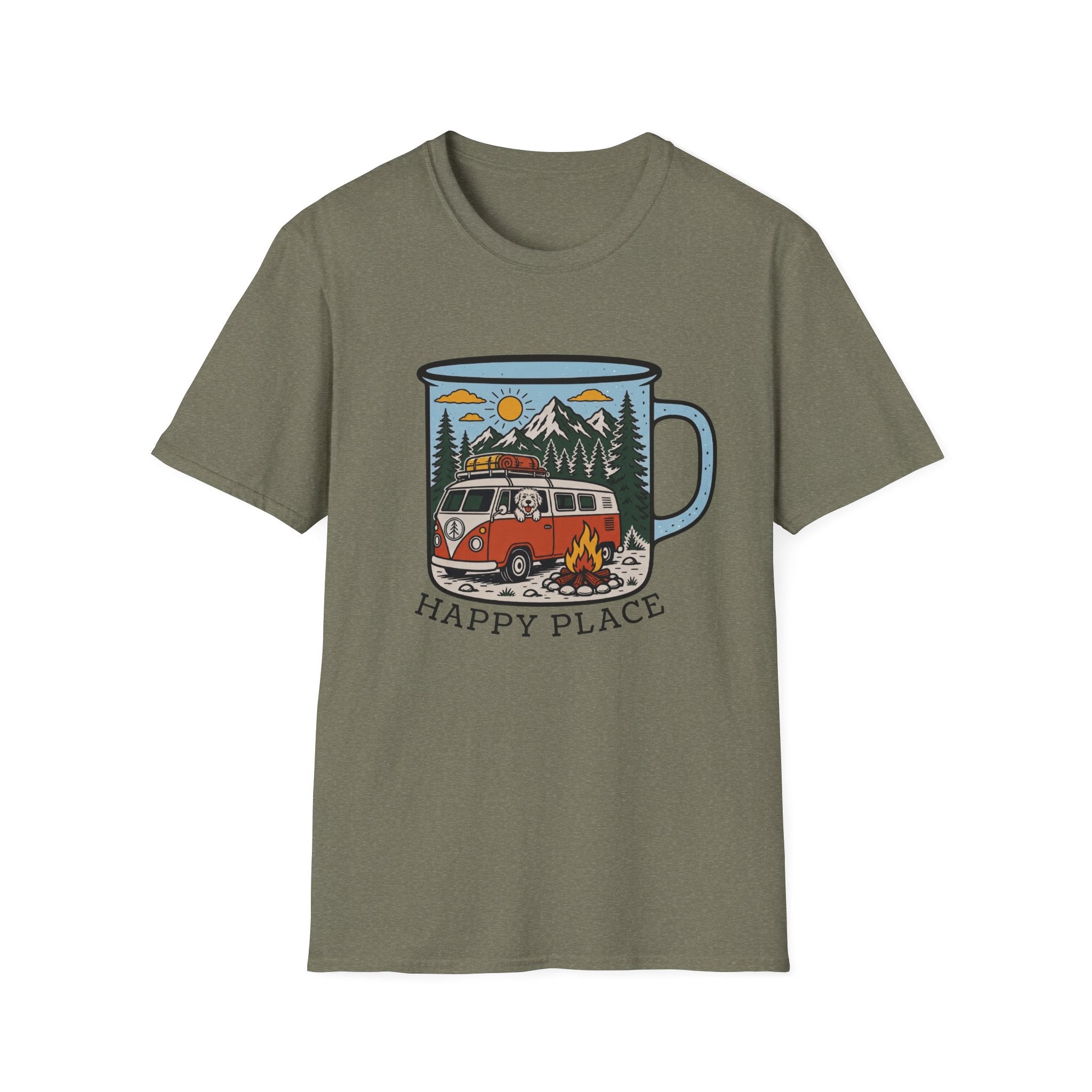 Happy Place Camp Mug Unisex Tee
