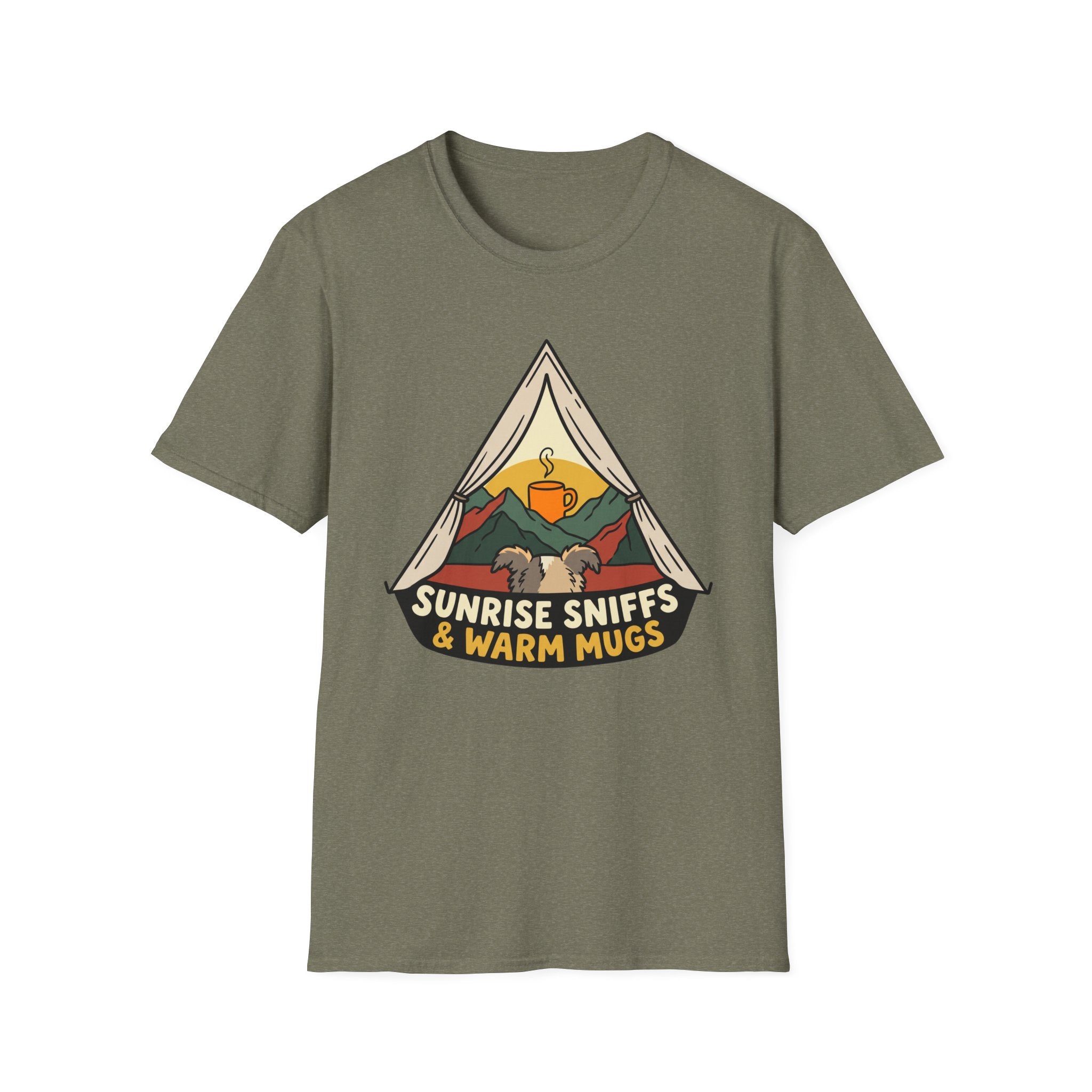 Sunrise Sniffs & Warm Mugs Unisex Tee