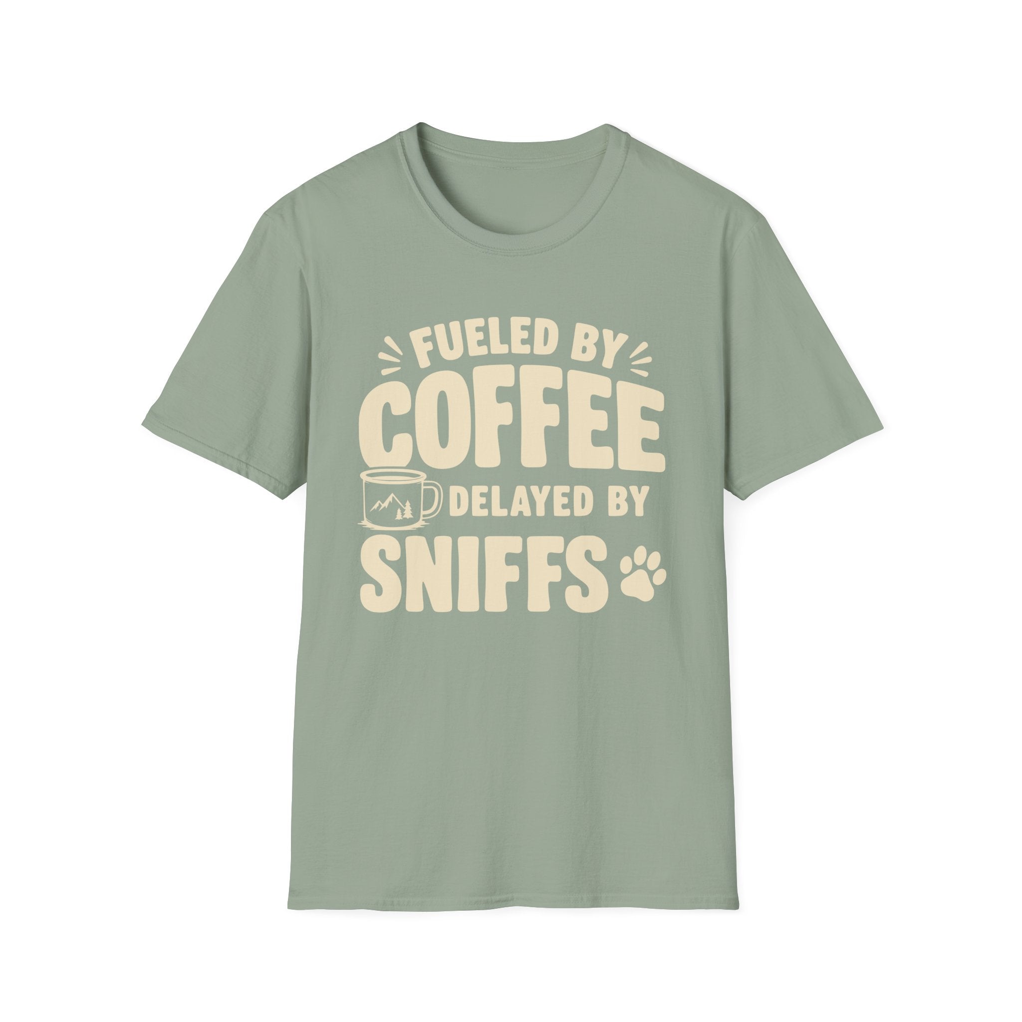 Fueled by Coffee, Delayed by Sniffs Unisex Tee