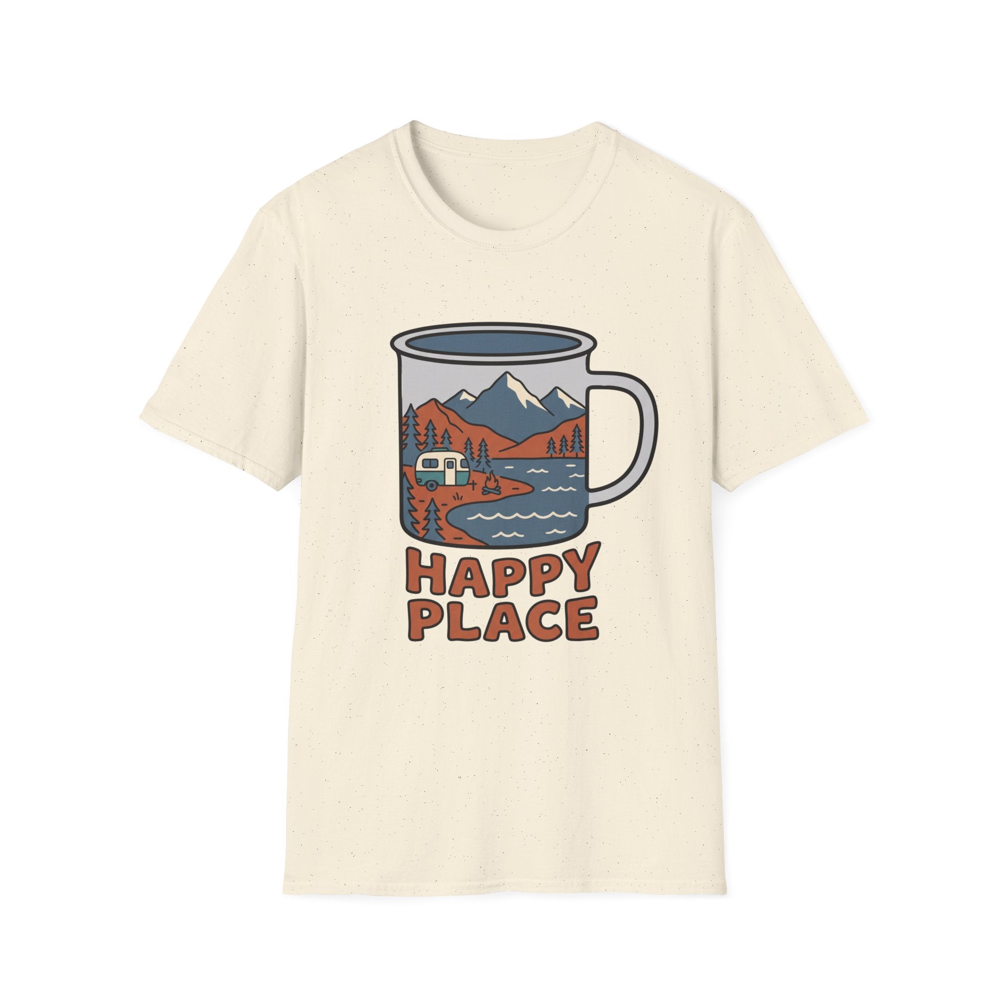 Happy Place Trailer Camp Mug Unisex Tee