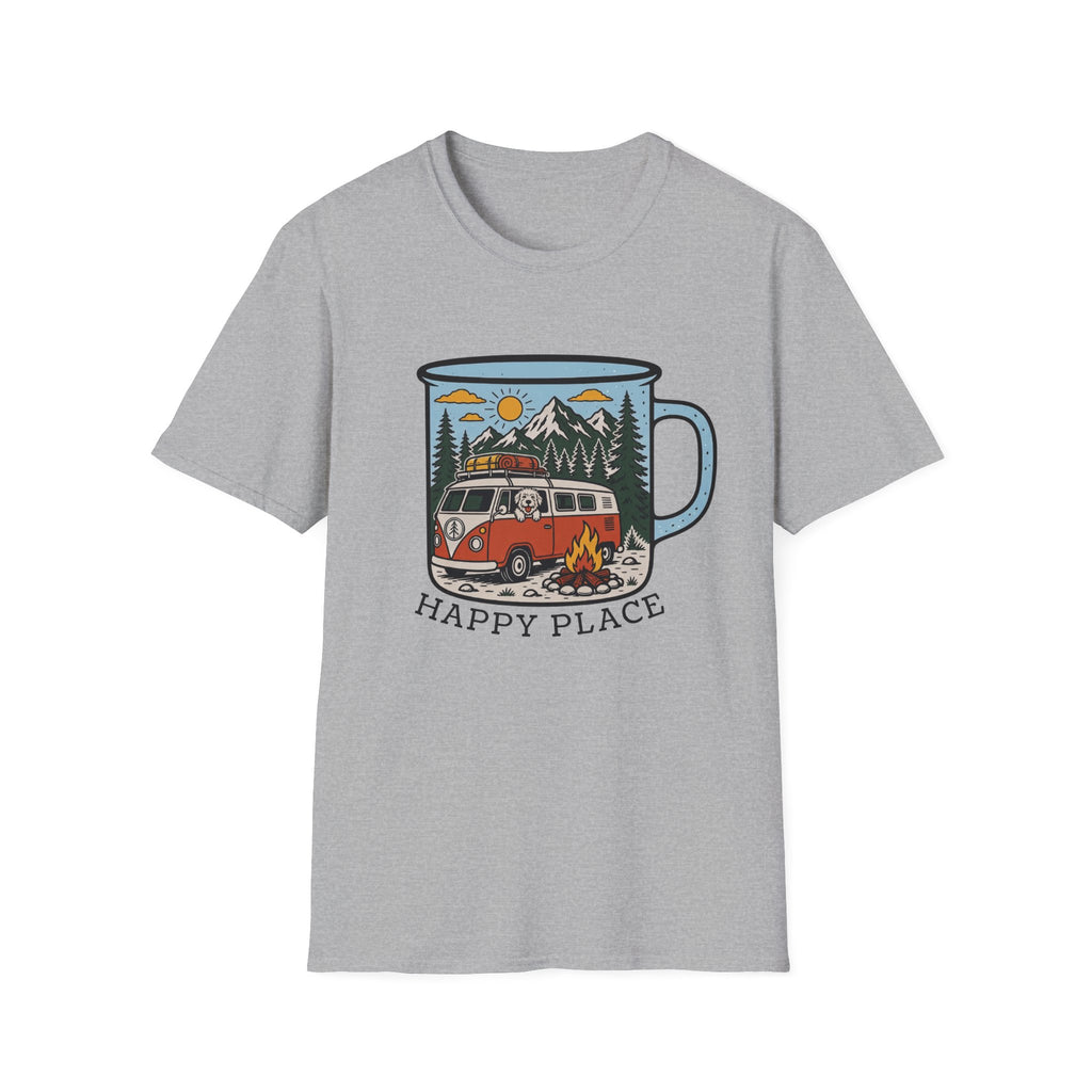 Happy Place Camp Mug Unisex Tee