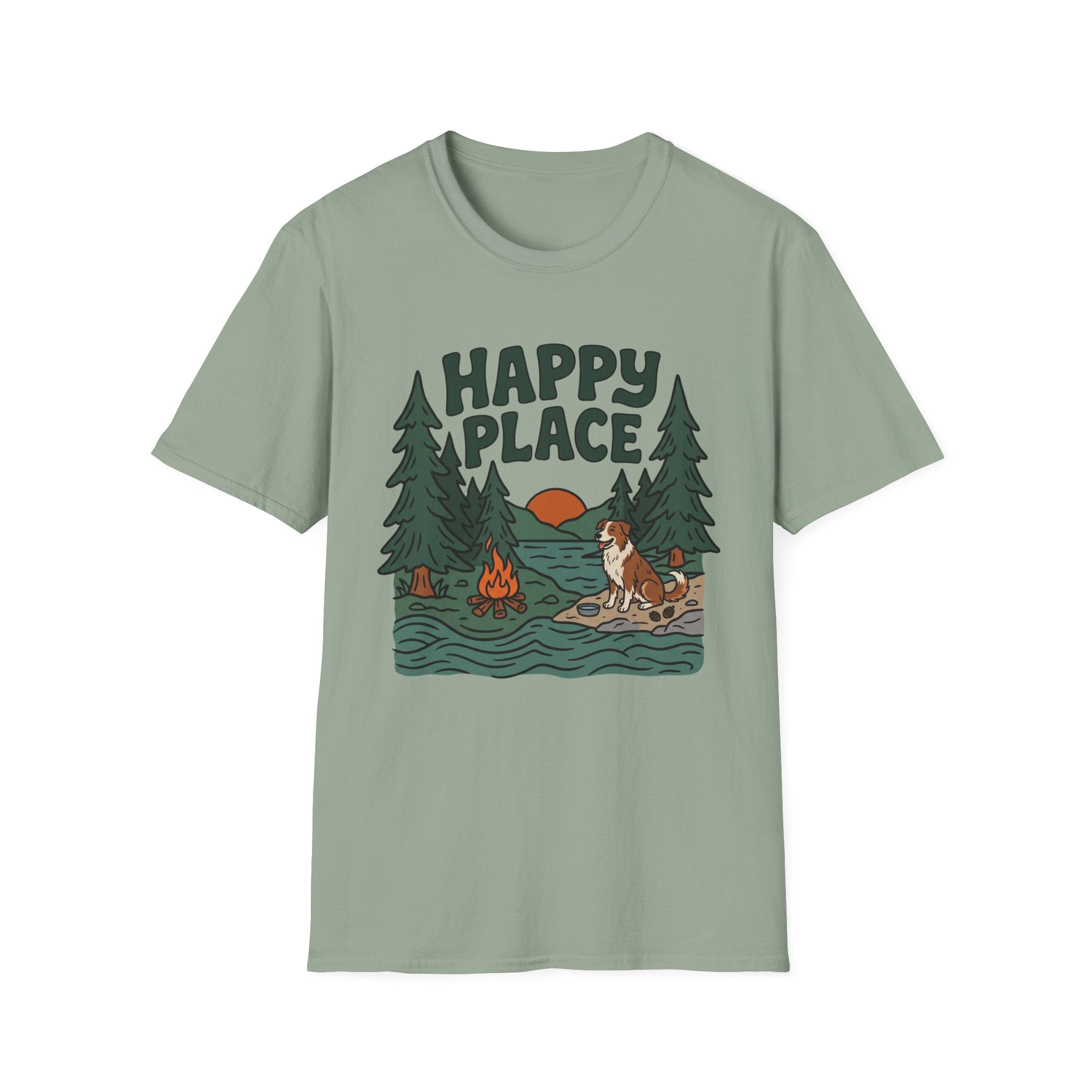 Happy Place Campfire Unisex Tee