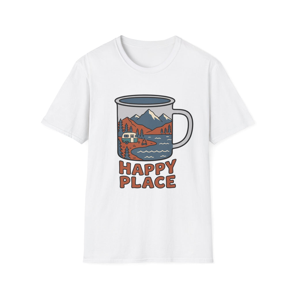 Happy Place Trailer Camp Mug Unisex Tee