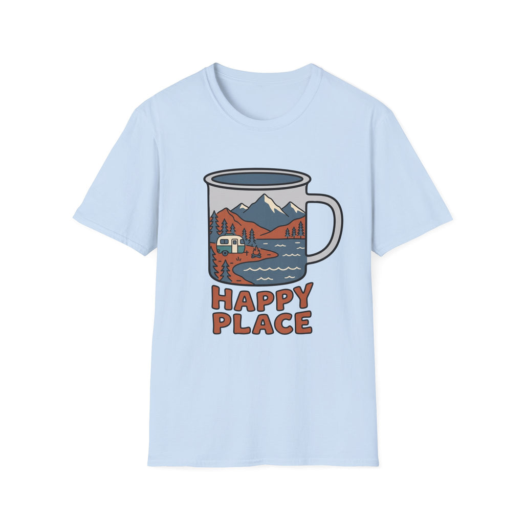 Happy Place Trailer Camp Mug Unisex Tee