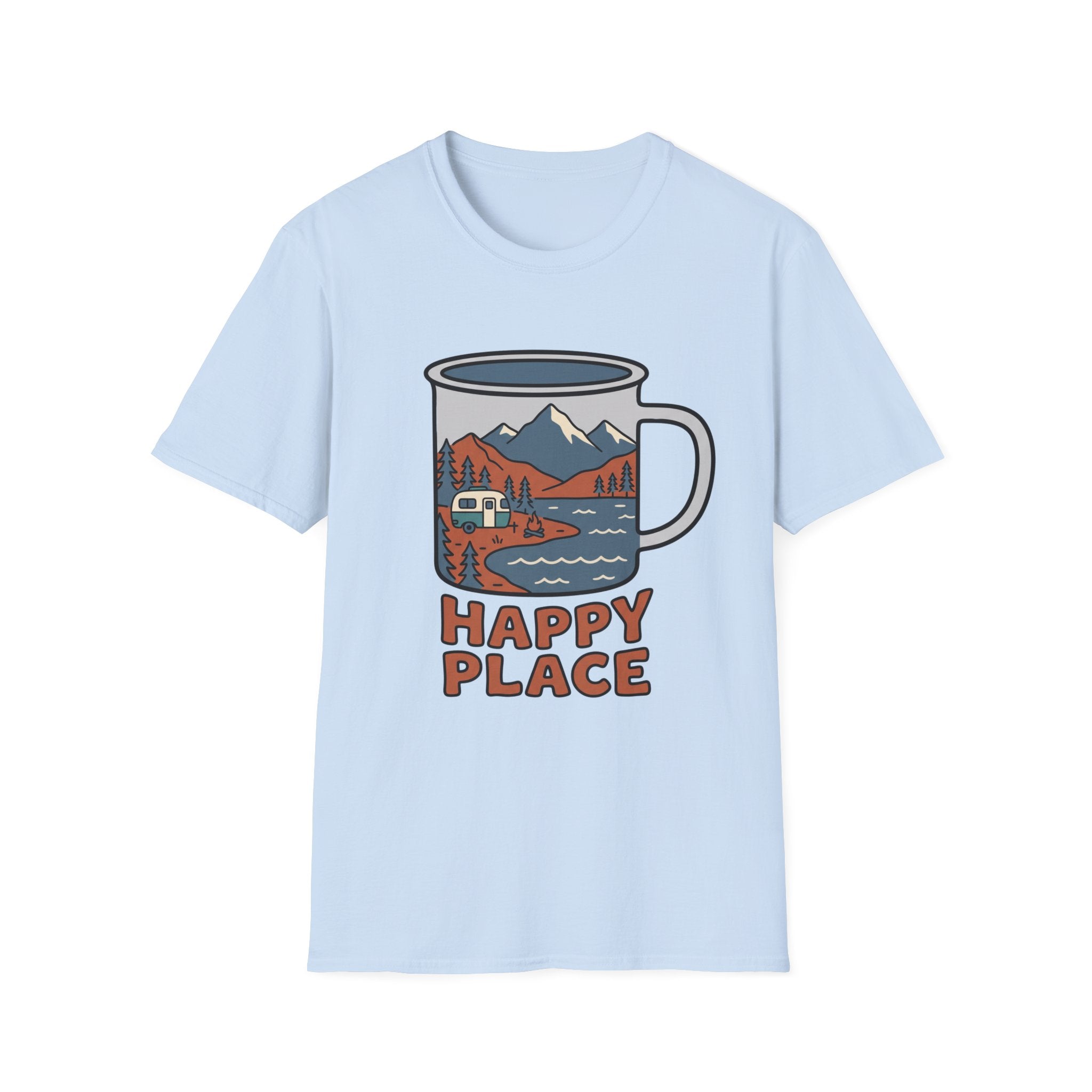 Happy Place Trailer Camp Mug Unisex Tee