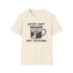 Coffee First, Sniff Everything Camp Mug Unisex Tee