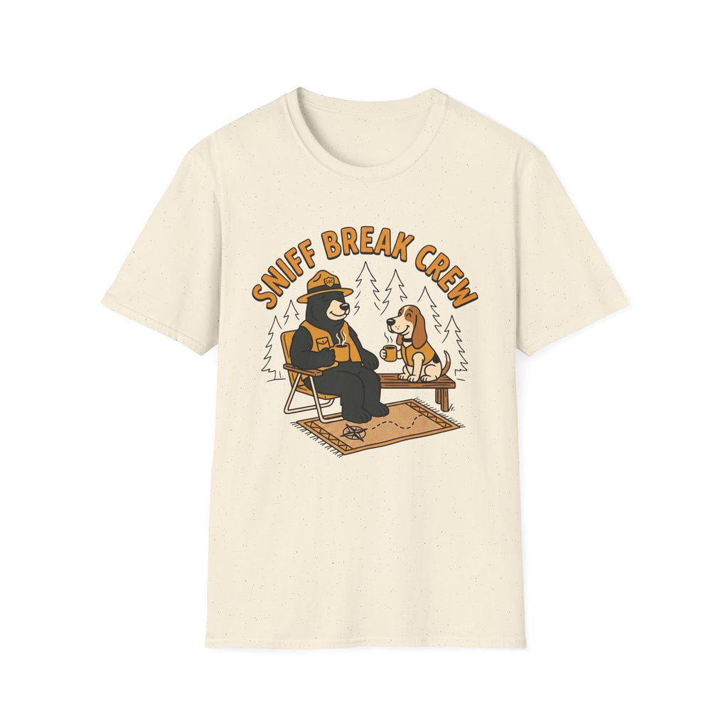 Bear & Dog Sniff Break Crew Unisex Tee