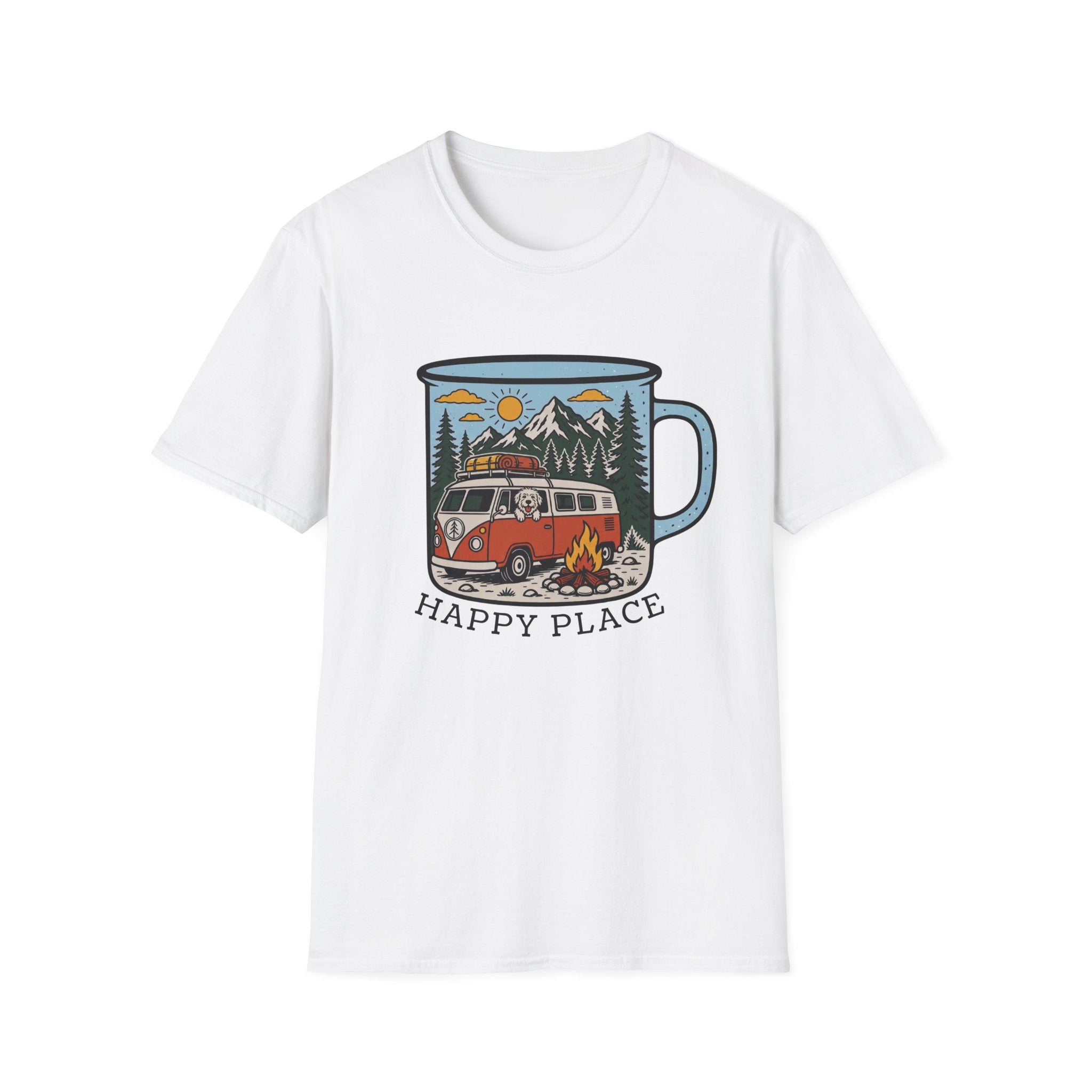 Happy Place Camp Mug Unisex Tee
