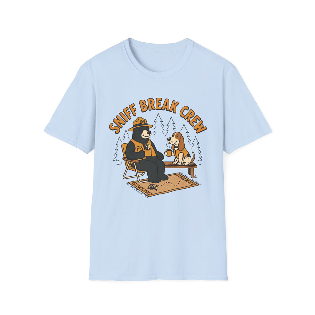 Bear & Dog Sniff Break Crew Unisex Tee