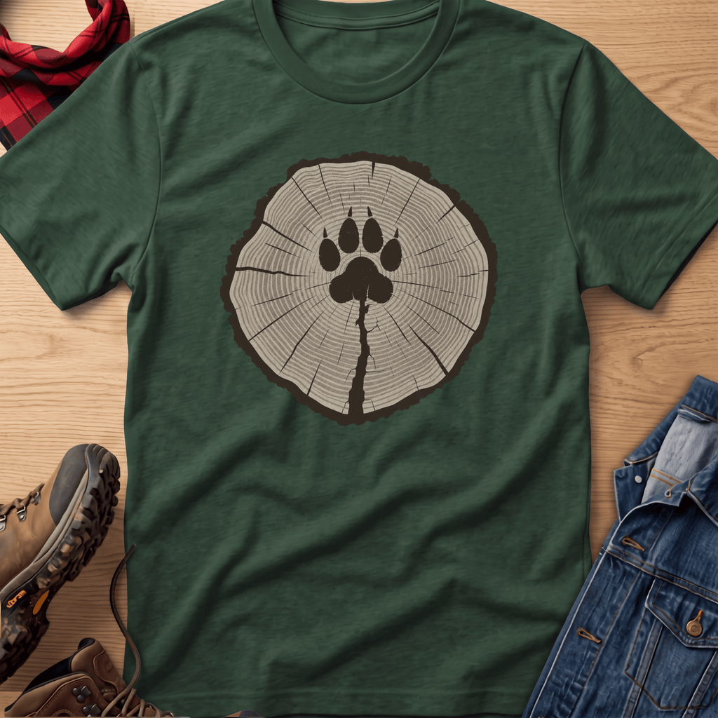 Dog Paw Tree Ring Unisex Tee