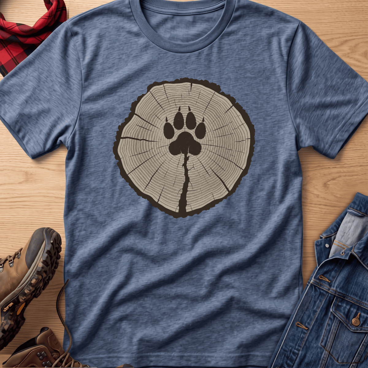 Dog Paw Tree Ring Unisex Tee