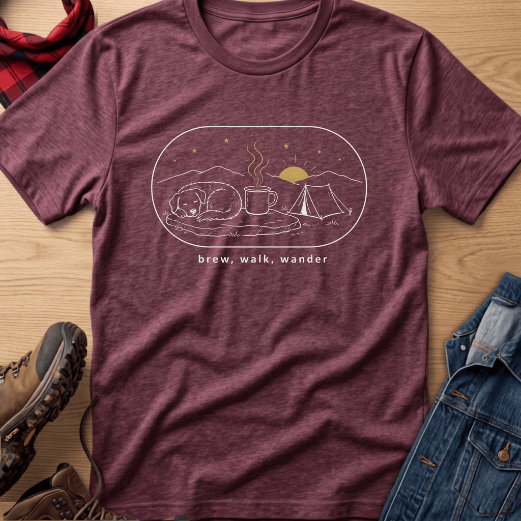 Brew, Walk, Wander Unisex Tee