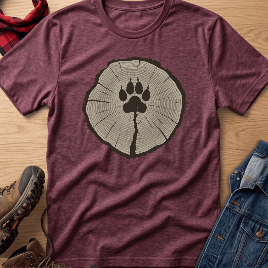 Dog Paw Tree Ring Unisex Tee