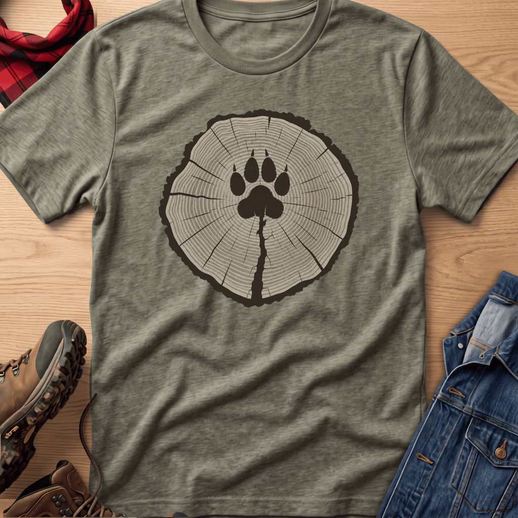 Dog Paw Tree Ring Unisex Tee