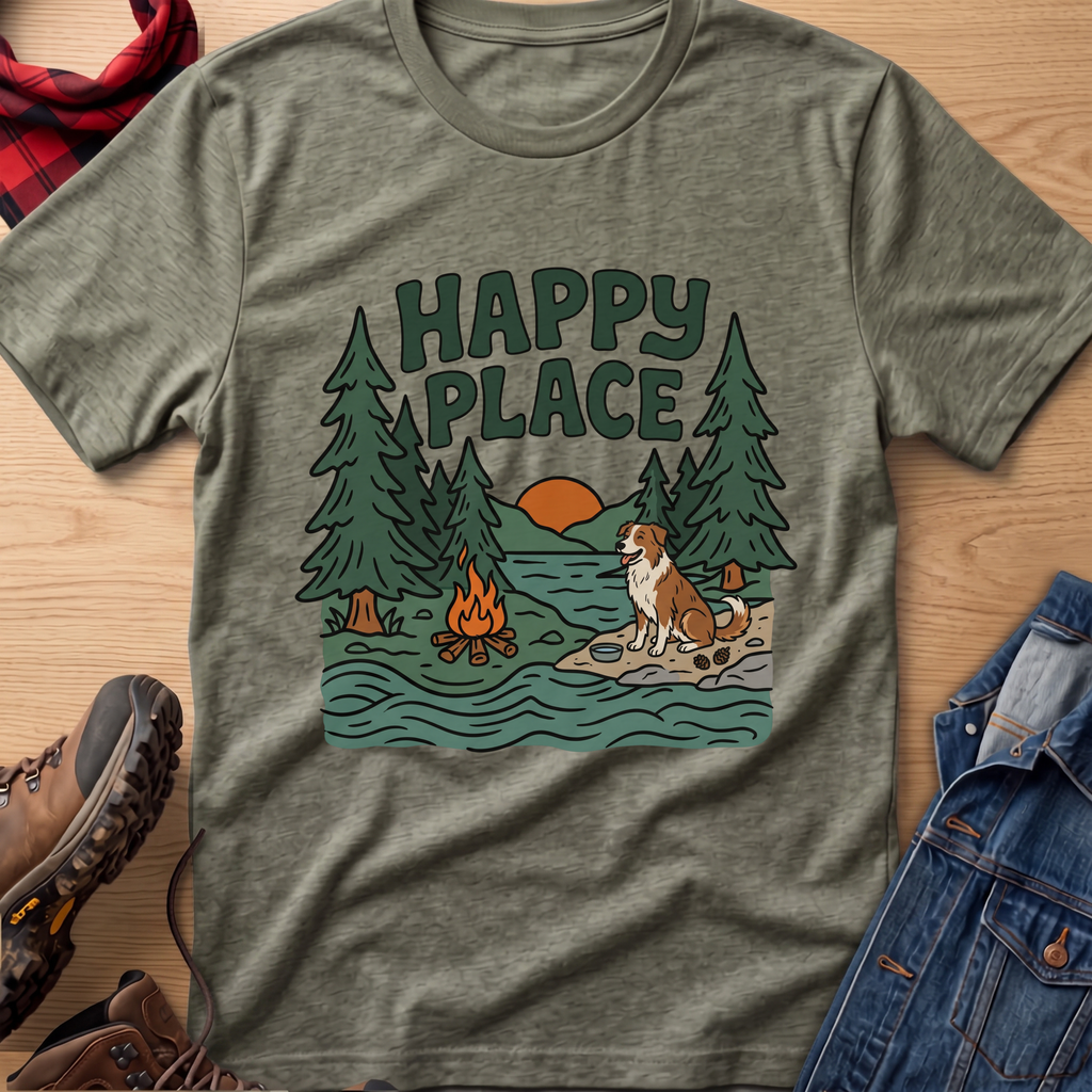 Happy Place Campfire Unisex Tee