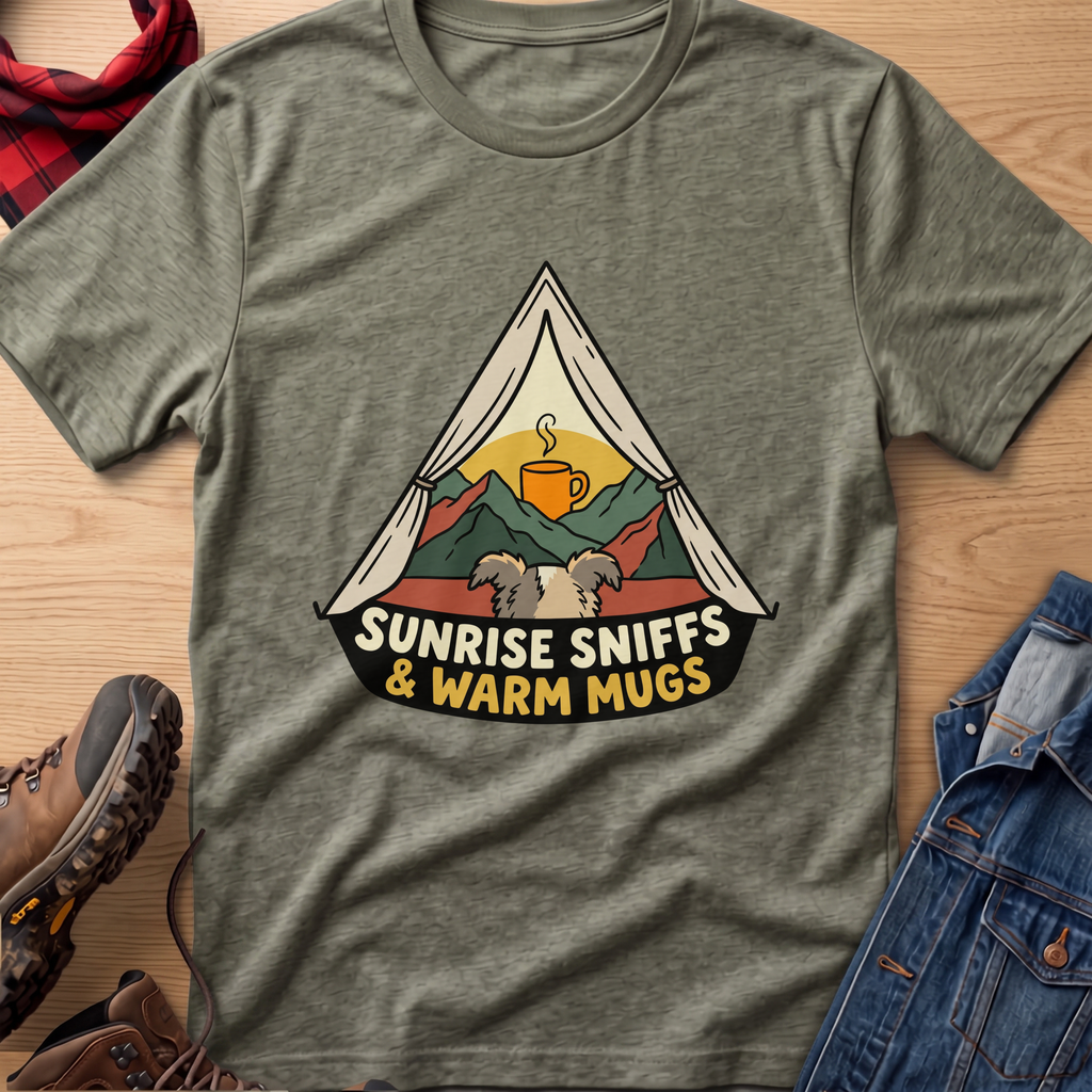 Sunrise Sniffs & Warm Mugs Unisex Tee