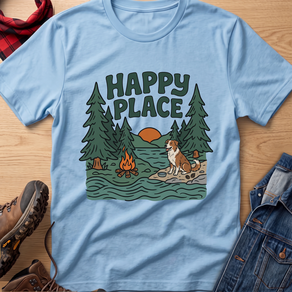Happy Place Campfire Unisex Tee