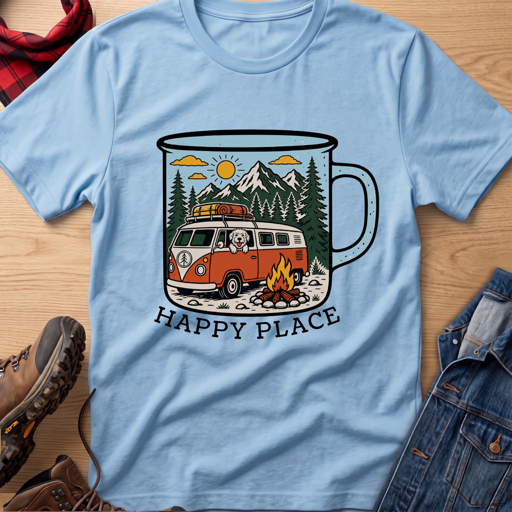 Happy Place Camp Mug Unisex Tee