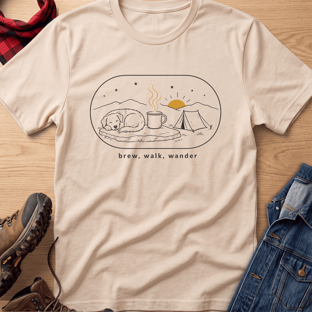 Brew, Walk, Wander Unisex Tee