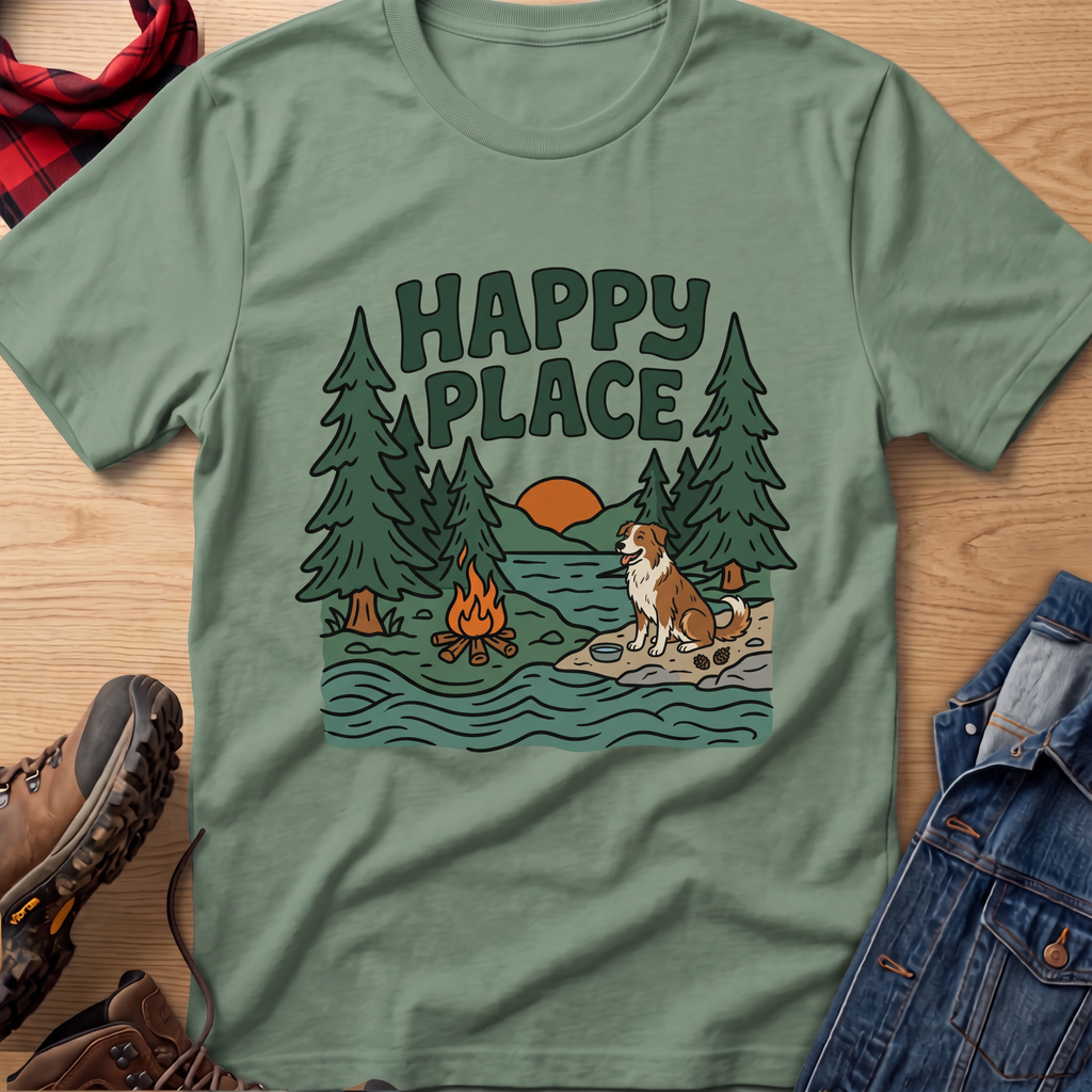 Happy Place Campfire Unisex Tee