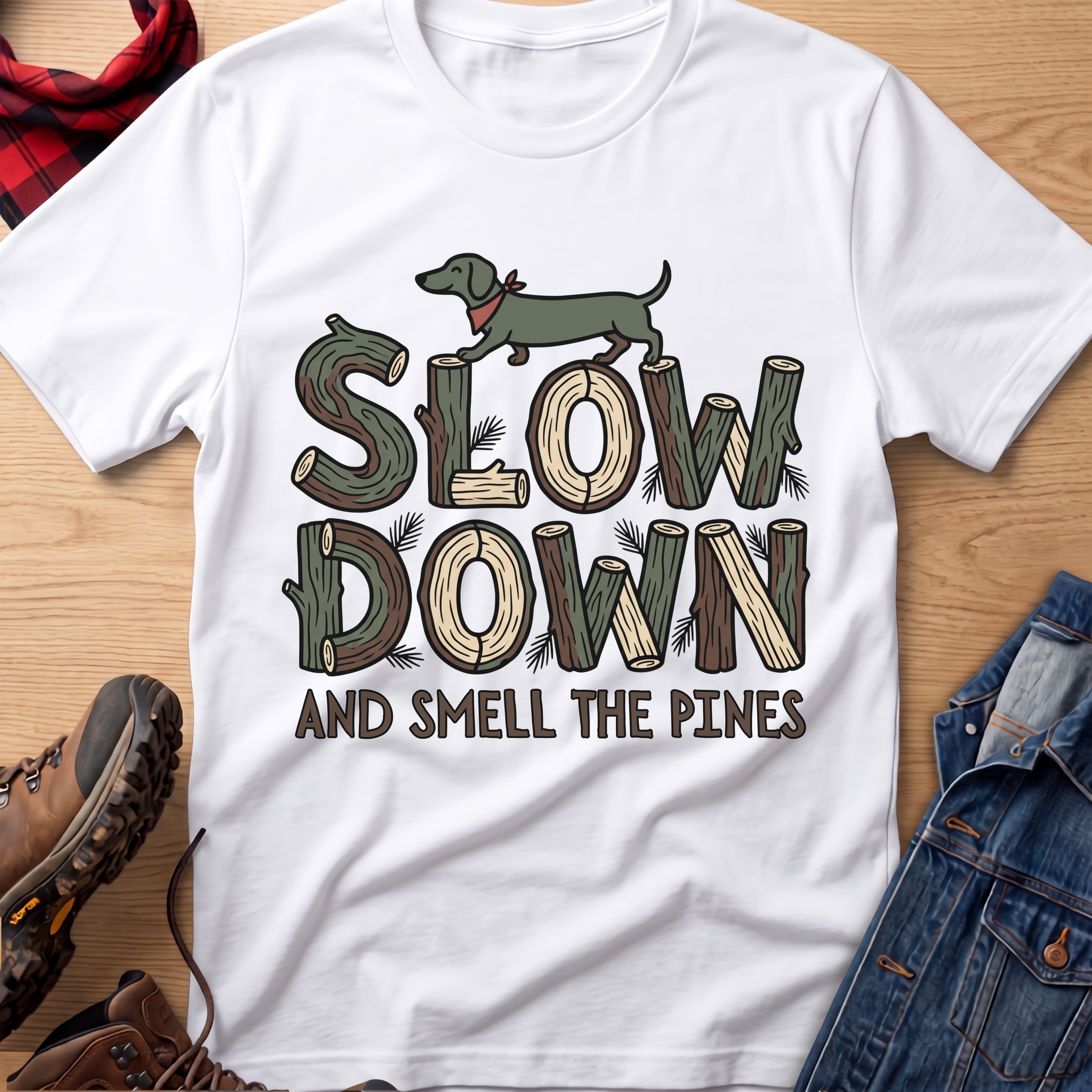 Slow Down & Smell The Pines Unisex Tee